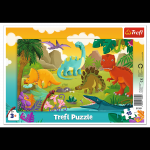 Dėlionė Trefl Dinosaurs 31359T, 15.9 cm x 25.8 cm, 15 vnt., įvairių spalvų