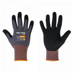 Darbo pir&scaron;tinės pir&scaron;tuotos Bradas Flex Grip, juoda/pilka, 9, 6 vnt.