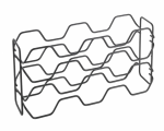 Butelių stovas Metaltex Hexagpn Lava, 48 cm x 12 cm x 22 cm, metalas, sidabro sp.