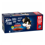 &Scaron;lapias kačių maistas Purina Felix Fantastic Mix Of Flavors In jelly, ėriena/jautiena/triu&scaron;iena, 0.085 kg x 44 vnt.