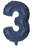 Folinis balionas skaičius 3, tamsiai mėlyna (navy) sp.