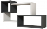 Sieninė lentyna Kalune Design Afro 835PUQ1601, antracito sp./balta sp., 51 cm x 20 cm x 90.6 cm
