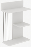Sieninė lentyna Kalune Design Kinik 854KLN1740, balta sp., 60 cm x 19 cm x 40 cm