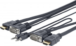 Kabelis Vivolink Pro VGA / 3.5 mm / HDMI, VGA / 3.5 mm / HDMI, 5 m, juoda