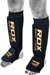 Blauzdų ir pėdų apsauga RDX Shin Instep Guards HYP-SIB-XL, aukso/juoda, XL