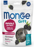 Skanėstas &scaron;unims Monge, kiauliena Gift Super M Growth Support Pork With Blackberries, 0.15 kg