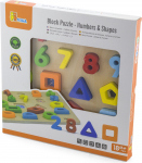Rū&scaron;iavimo žaidimas VIGA Block Puzzle Numbers & Shapes, įvairių spalvų