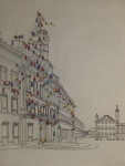 Aliejinių dažų pie&scaron;inys Kayoom Crowd I, 75 cm x 100 cm