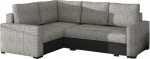 Kampinė sofa Corona Berlin 01, Soft 11, pilka sp., kairinė, 162 x 235 cm x 90 cm
