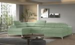 Kampinė sofa Lacante Poco 100, žalia sp., kairinė, 202 x 354 cm x 92 cm