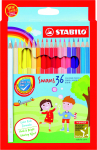Spalvoti pie&scaron;tukai Stabilo Swans, 36 vnt.