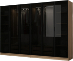 Spinta Kalune Design Kale 7651, ruda sp./juoda sp., 270 cm x 52 cm x 210 cm