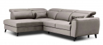 Kampinė sofa Noble Loco 4, pilka sp., kairinė, 201 x 255 cm x 100 cm