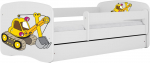 Vaiki&scaron;ka lova Kocot Kids Babydreams Digger, balta sp., 70 x 140 cm, su patalynės dėže, be čiužinio