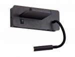 &Scaron;viestuvas sieninis CristalRecord Rob II, LED, 3000 &deg;K, 2 x 5 W, juoda sp.