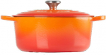 Ketaus puodas Le Creuset Signature 21177240902430, 24 cm, 4.2 l, oranžinė sp.