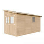 Sodo namelis, su grindimis Timbela M340+M340G, 416 cm x 216 cm x 249 cm, rusva sp.