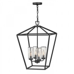 Lauko pakabinamas &scaron;viestuvas Quintiesse Alford, 40W, E14, IP44, juoda sp., 43.2 cm x 55.5 cm