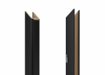 Vertikali durų stakta Domoletti, 209.7 cm x 14 - 18 cm x 1 cm, de&scaron;ininė, juoda sp.