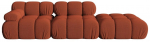 Modulinė sofa Micadoni Bellis 3D, oranžinė sp., de&scaron;ininė, 282 x 94 cm x 64 cm