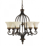 Sietynas kabinamas Elstead Lighting Drawing Room 6, E27, 6 x 60 W, balta sp.