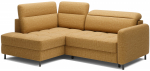 Kampinė sofa - lova Barea, geltona sp., kairinė, 208 x 160 cm x 100 cm