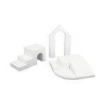 Mink&scaron;tų kaladėlių aik&scaron;telė, pilaitė, balta