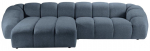 Kampinė sofa Micadoni Diana Bub15, mėlyna sp., kairinė, 334 x 182 cm x 72 cm