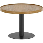 Kavos staliukas MCakcent Montverde, ruda sp./juoda sp., 60 cm x 60 cm x 40 cm