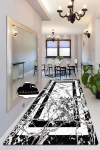 Kiliminis takas Conceptum Hypnose Marmor, baltas/juodas, 200 cm x 80 cm