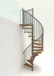Sraigtiniai laiptai Minka Spiral Smart, 160 cm x 305.5 cm