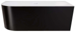 Vonia, laisvai pastatoma Besco Zoya Black&White, 150 cm x 75 cm x 58 cm, de&scaron;ininė, balta sp./juoda sp.