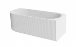 Vonia, laisvai pastatoma Besco Denaya, 170 cm x 78 cm x 58 cm, kampinis, balta/juoda