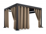 Pavėsinės užuolaidos ZMOC-03, 150 cm x 220 cm, tamsaus smėlio spalva