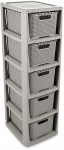 Vonios lentyna Branq Rattan, 29.5 cm x 80 cm x 24 cm, pilka sp.