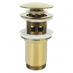 Sifono rinkinys su Click-clack dangteliu praustuvui Laveo, 63 mm, click clack funkcija, aukso