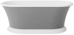 Vonia, laisvai pastatoma Besco Ziva Glam, 160 cm x 75 cm x 61 cm, ovalas, aukso sp./balta sp.