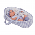 Lėlė - kūdikis su priedais Lovely ZA5007, 32 cm, pilka sp.