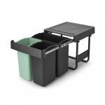 Atliekų rū&scaron;iavimo sistema Brabantia Sort&Go, 2x10+20 l, juoda sp./žalia sp.