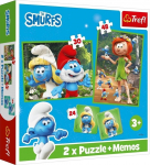 Dėlionė 2in1 Trefl The Smurfs Smurfs Have Fun 93656, 27.5 cm x 20.5 cm, 78 vnt., įvairių spalvų