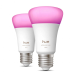 I&scaron;manioji lemputė Philips Hue LED, A60, 1000 - 20000 &deg;K, E27, 8.1 W, 1100 lm, 2 vnt.