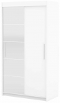 Spinta ADRK Esti, balta sp., 59 cm x 120 cm x 215 cm, su veidrodžiu