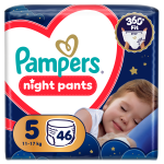 Sauskelnės nakčiai Pampers Night Pants, 5 dydis, 46 vnt.