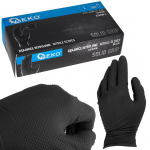 Darbo pir&scaron;tinės vienkartinės Geko Solid Grip G75200, suaugusiems, juoda sp., L, 50 vnt.