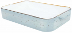 Keramikinis kepimo indas Home4you Senso, balta sp./žydra sp., 30 cm x 17.5 cm