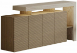 Konsolinis staliukas Kalune Design Beliz, ąžuolo medienos imitacija sp./travertine sp., 35 cm x 170 cm x 80 cm