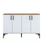 Komoda Kalune Design JE162, balta sp./rie&scaron;uto sp., 78.6 cm x 40 cm x 120 cm
