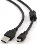 Laidas Gembird Mini USB male, USB 2.0 A male, 1.8 m, juoda sp.