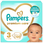 Sauskelnės Pampers Premium Care, 3 dydis, 6 - 10 kg, 120 vnt.