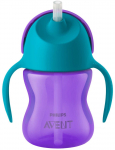 Kūdikių buteliukas Philips Avent Bendy, 200 ml, 9 mėn., mėlyna/violetinė